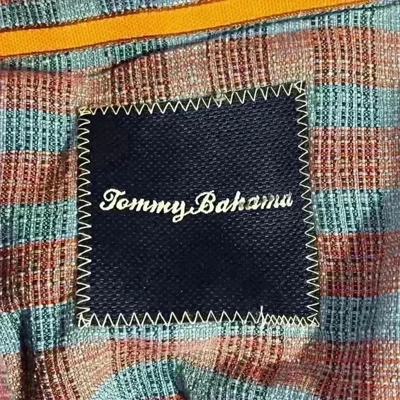 Tommy Bahama Mens Short Sleeve Button Up Plaid Silk Shirt Size XL - Picture 4 of 11